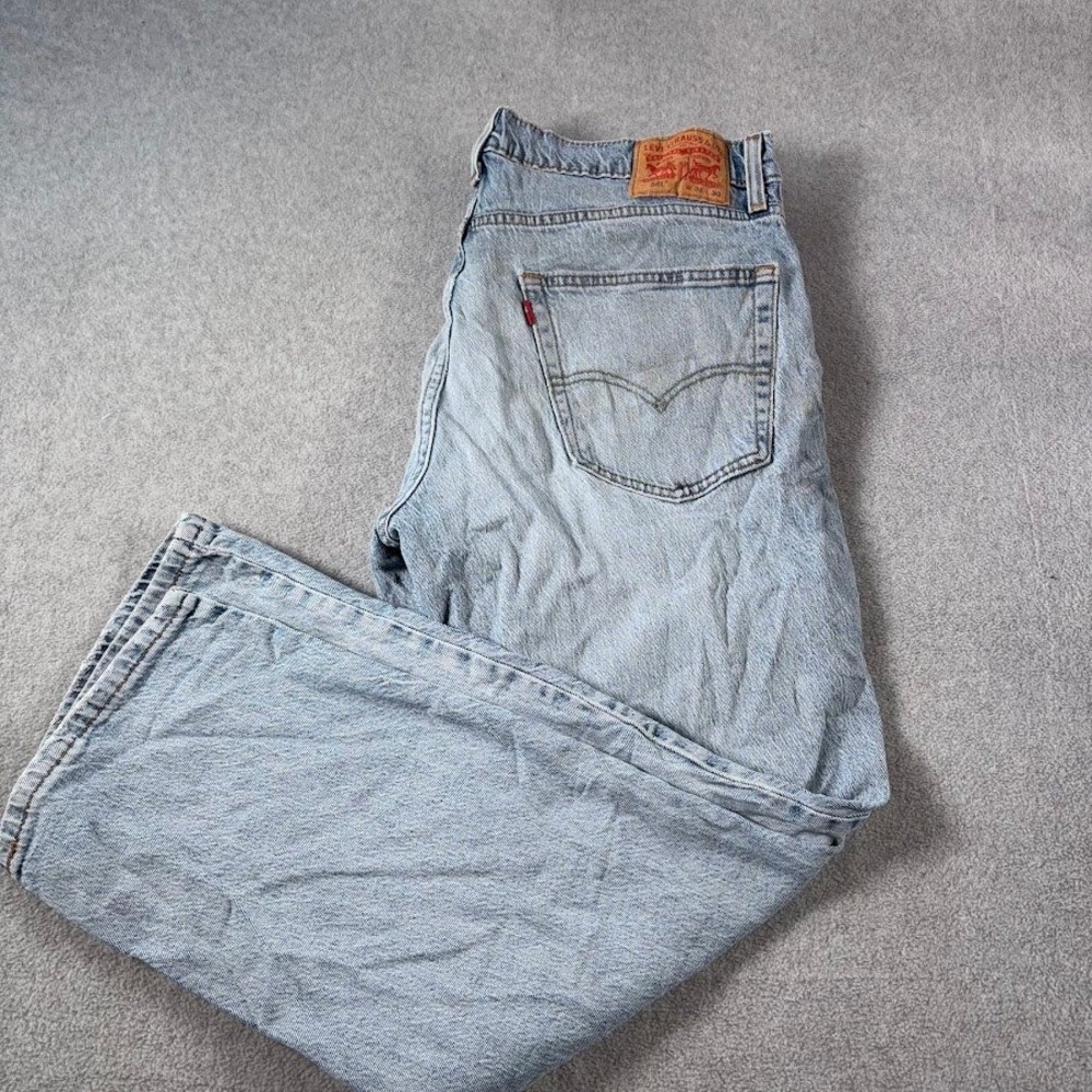 Levis 541 Athletic Taper Jeans Mens 36x30 Light Wash Blue Denim Casual VTG Style